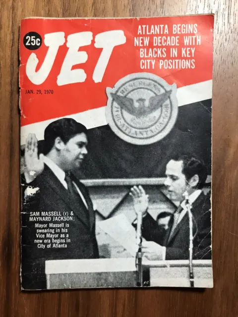Jet Magazine Jan 29 1970 Maynard Jackson & Mayor Sam Massell / Atlanta Begins