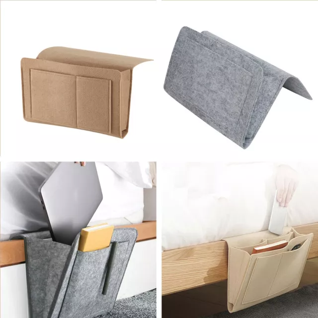 Bedside Storage Organiser Felt Bedside Caddy Hanging Bag Bed Sofa Hanging Holder