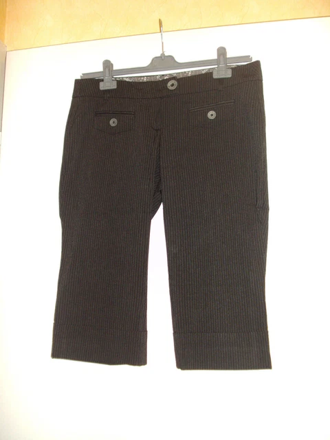 Pantalon Pantacourt Femme Edc By Esprit, Taille 38, Vert, En Très Bon état