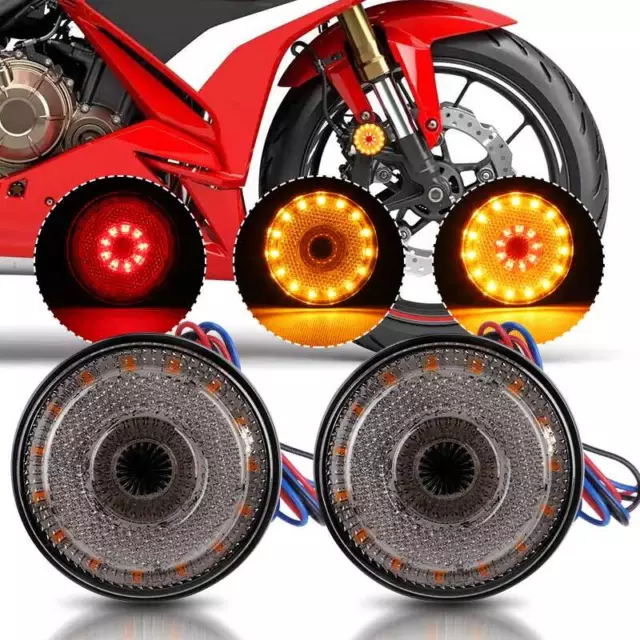 JMTBNO 4Pcs Motorrad Blinker LED E-geprüft 7 LEDs Micro Blinker 12V  Universal 2835 SMD Mini Lampe Birne Wasserdicht M8 für Street Bike Cruiser