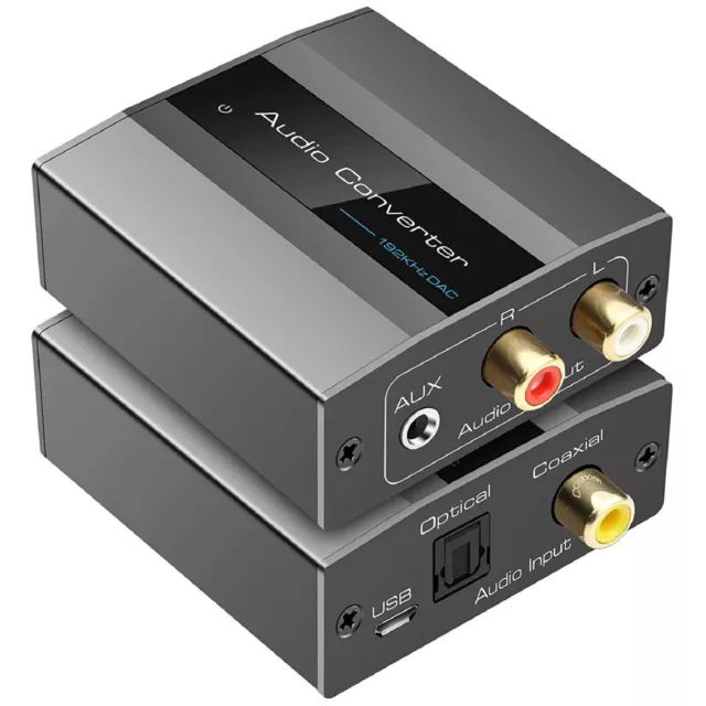 Coaxial/Toslink digital Audio Input Digital to Analog Audio Converter Adapter