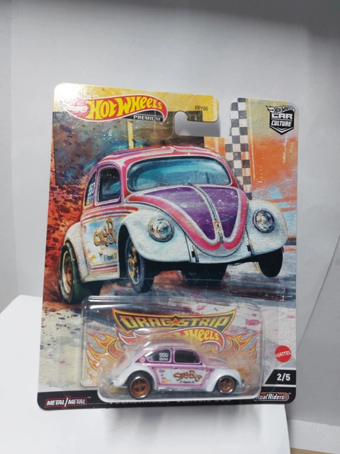 Hot Wheels 1/64 - Drag Strip Demons #2/5 - Volkswagen Coccinelle Classique - Modèle Rose