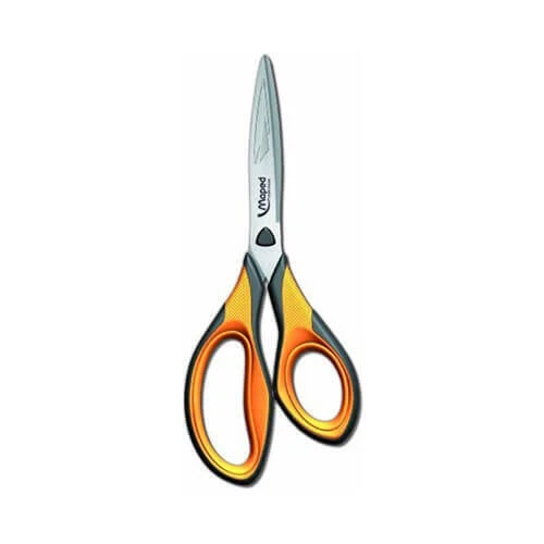 Tijeras asimétricas mapeadas Ultimate de 21 cm negro amarillo innovador ergonómico