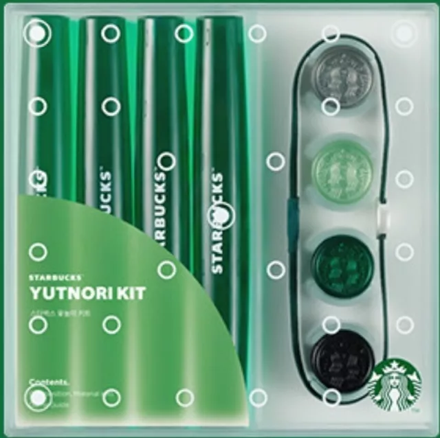 STARBUCKS KOREA 2024 Lunar New Year Yutnori Kit green 55.45 PicClick