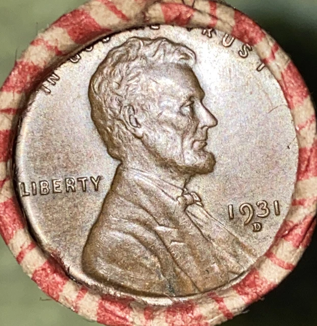 1 US Lincoln Wheat Cent 1C Penny Roll 1931-D/1913-S (50 Coins) 40%+ Pre-1940