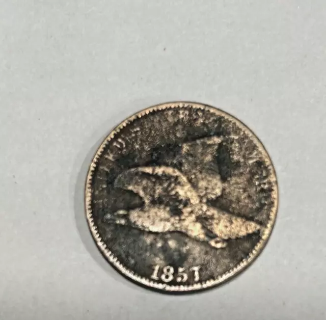 1857 Flying Eagle Cent  good date cull