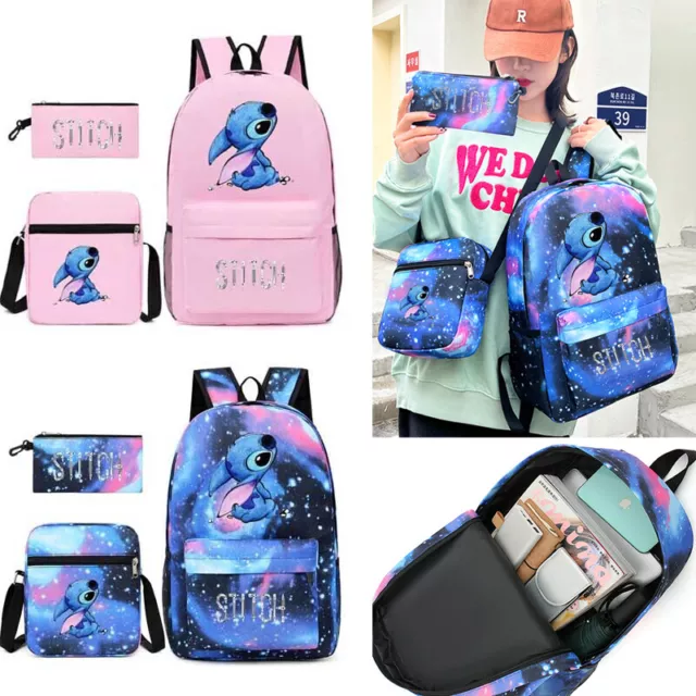 Lilo and Stitch Backpack School Bag Students Bookbag Shoulders Bag Kids Boy Girl