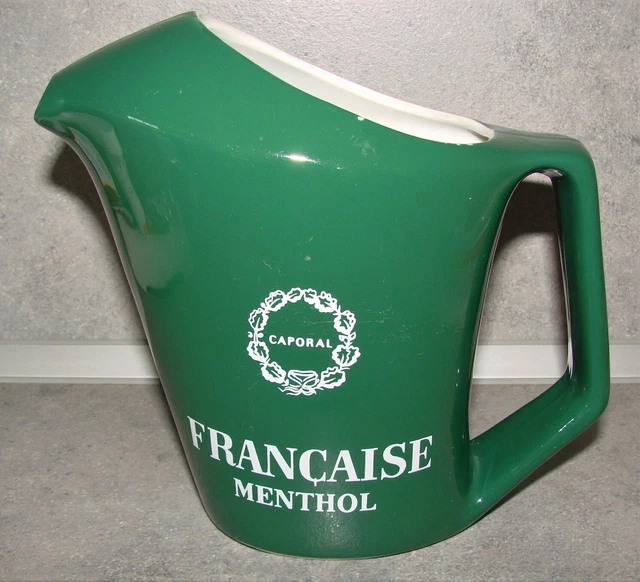Antique Jug Advertising Caporal French Ceramic Longchamps - Jug
