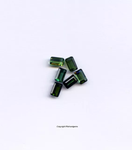 Tourmaline verte brésilienne ovale naturelle lâche 5 x 3 mm coupe facettes pour un