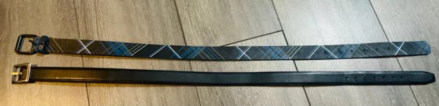 lot 2 Boys Belts Blue argile /Black size Medium