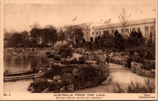 Australia From The Lake British Empire Exhibition Wembley Vintage Postcard C104