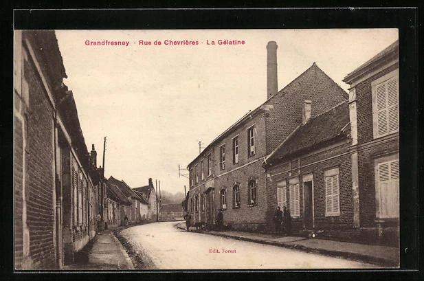 CPA Grandfresnoy, Rue de Chevrières, La Gélatine