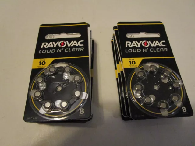 Baterías para audífonos Rayovac Loud N' Clear 160 (20X8) talla 10 exp. Oct 2024