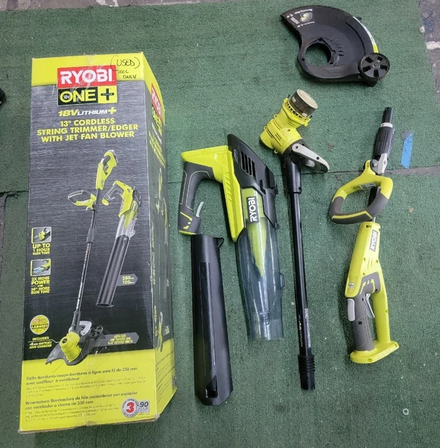 RYOBI CORDLESS STRING Trimmer Edger Jet Blower Combo SetTOOL ONLYFREE
