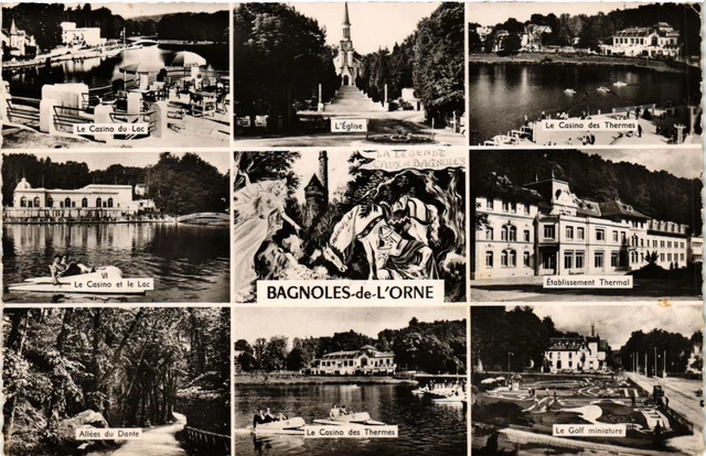 CPA AK BAGNOLES-de-l'ORNE.Le Casino du Lac.L'Église Casino des Thermes (356535)