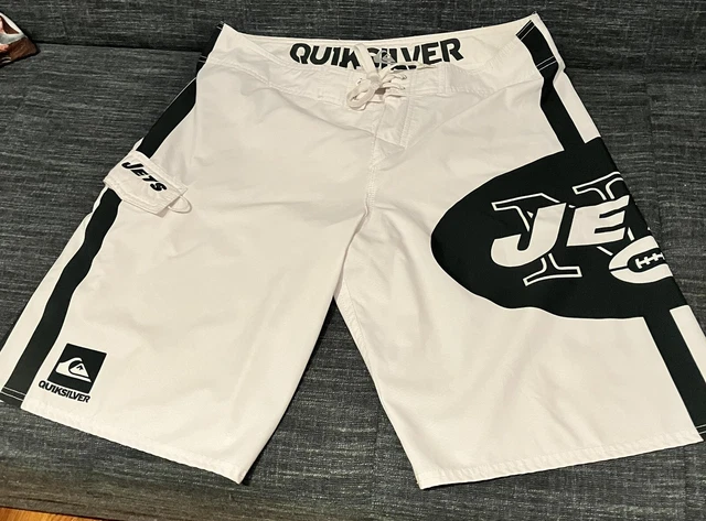 Quicksilver New York Jets Board Shorts Size 34.  Quicksilver NFL Apparel Swim