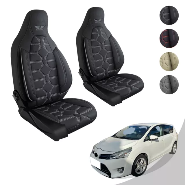 Funda de Asiento para El Coche Apto Toyota VERSO S en Negro Gris Piloto 2.1