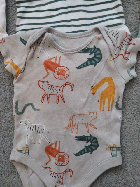 bundle baby boys 6-9 months clothes short sleeve top & vests bodysuits x 7 5