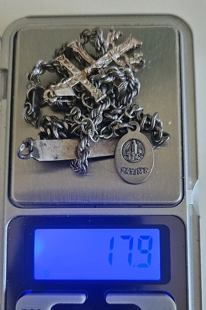 Lot De Bijoux En Argent 925 à Fondre - 124 Grammes (gourmettes, Bagues, Monnaies)