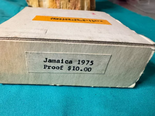 1975 $10 Jamaica Sterling Silver Proof Coin with Box and COA Franklin Mint 2