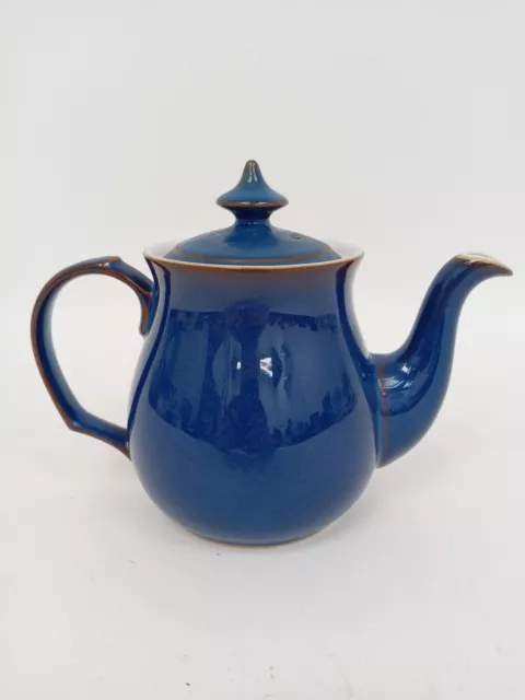 Denby Langley Imperial Blue Teapot Ceramic Stoneware English Made Pottery