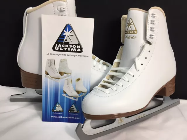 Jackson Ultima Artiste, Mark IV Blade Ice Skates, Women's Size 7c, White, JS1790