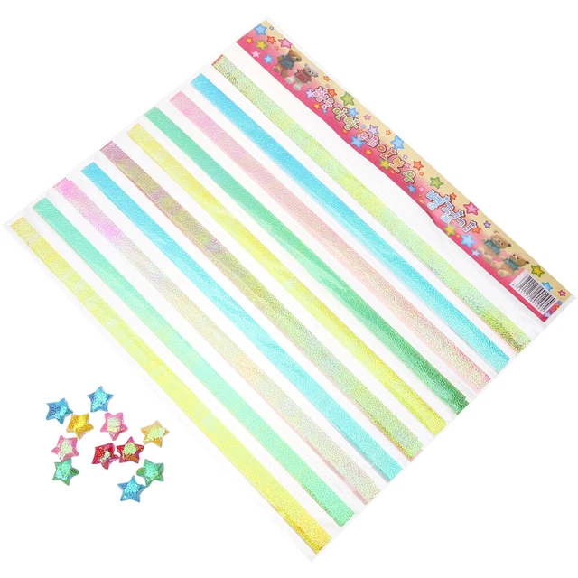400 piezas Star Origami Papers tiras de papel estrella de colores hágalo usted mismo arte artesanal decoración