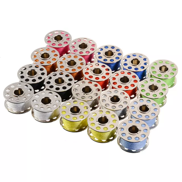20 pz bobine filo multicolore macchina da cucire bobine accessorio ricamo filo 3