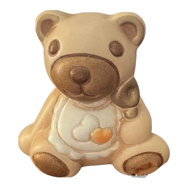 Thun Teddy Baby Bear Newborn With Bib in Box Rare