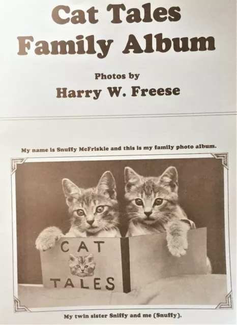Vintage Cat Tales Family Photo Album By Harry Whittier Freese, 1979 ~ sc