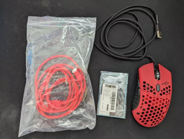 Cusco Kommunikationsnetværk Serena FINALMOUSE AIR58 NINJA Gaming Mouse - Cherry Blossom Red W/  Hyperglides&Paracord $110.00 - PicClick