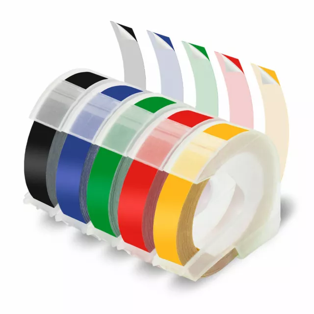 Label Tape Dymo 3D(9mm x 3m) Embossing Tape for Dymo Junior and Omega Embossers