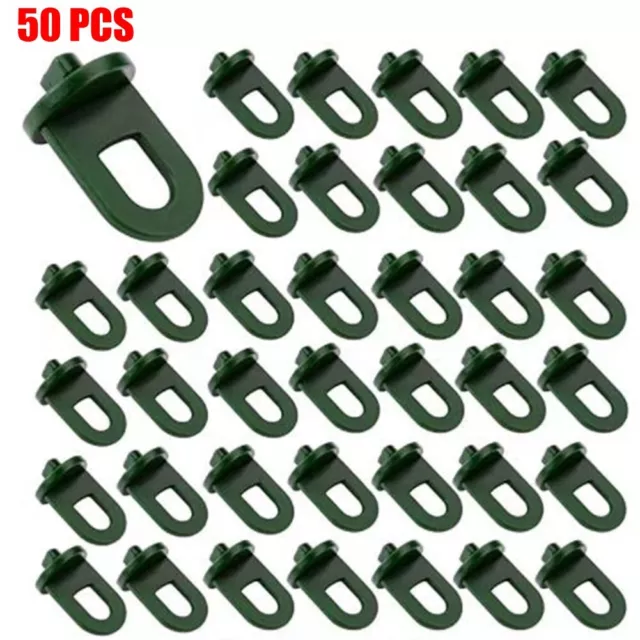 50 Pack Greenhouse Clips Plastic Hanging Support-Hooks For Baskets Plant Pot