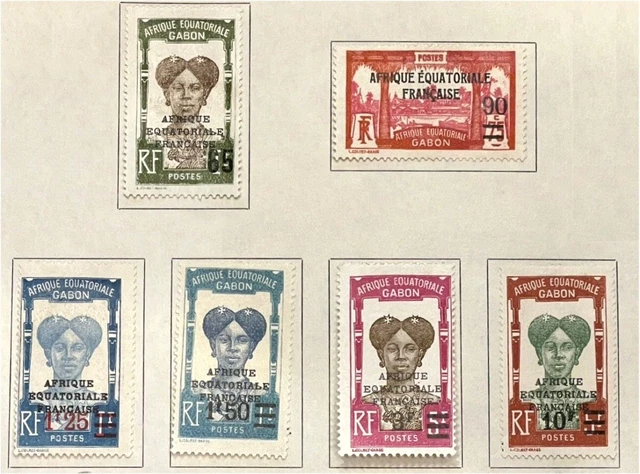 Dec018 - Gabon - Lot De Timbres Surcharges - Neuf* Avec Charnière Propre.