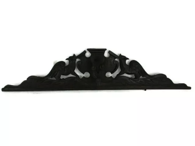Gothic Hand Carved Wood French Pediment Ornate Over door Architectura Dragons Be