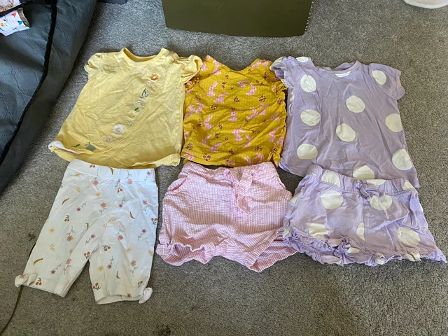 Pacchetto top e pantaloncini estivi bambina taglia 18-24 mesi #738