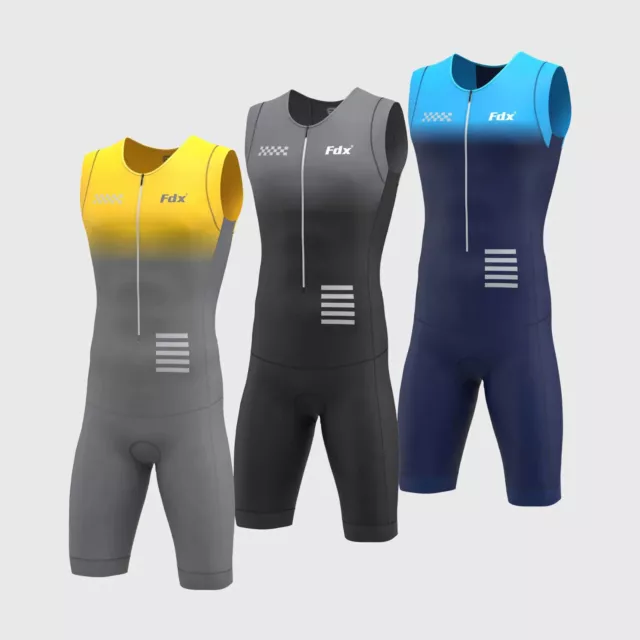 Men's Clearance Cycling Skinsuit Stylish Padded One Piece Cycling Tri Suit Set