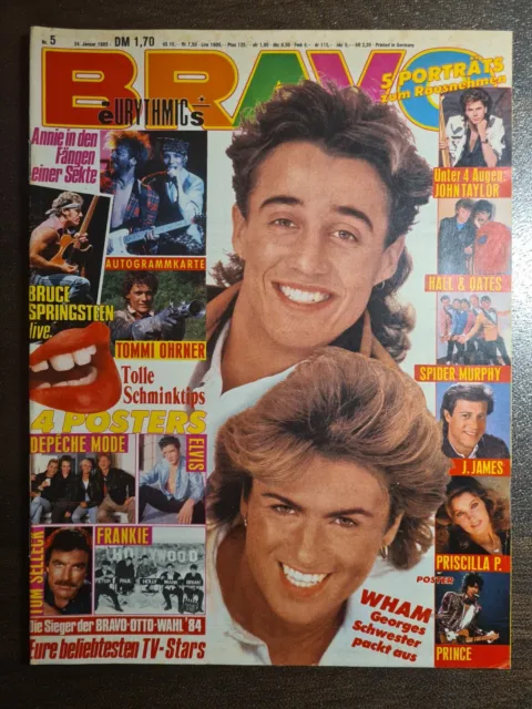 BRAVO 05/1985 Heft Komplett - Wham, Elvis Presley, Prince, Depeche Mode -Top!