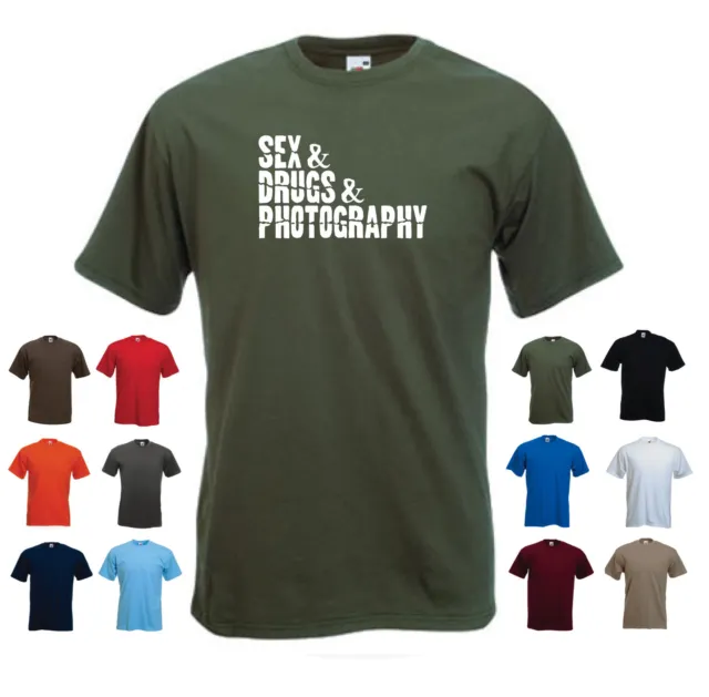 'Sex & Drugs & Photography' Funny Men's Custom Gift T-shirt