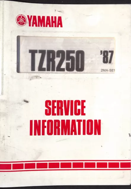 YAMAHA ~ TZR250 Service Information ~ 1987 ~ Workshop Manual