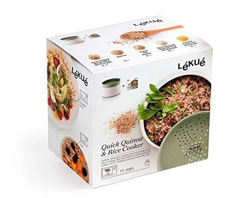 Lékué - Récipient pour préparer Quinoa Riz et céréales Vert
