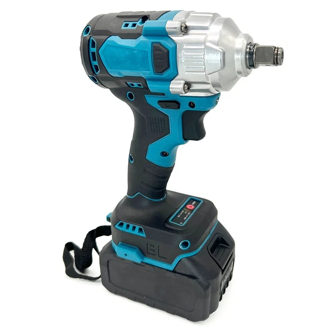 1/2'' 18V 588 Nm Cordless Impact Wrench For Makita Blue Brushless Li-ion Driver