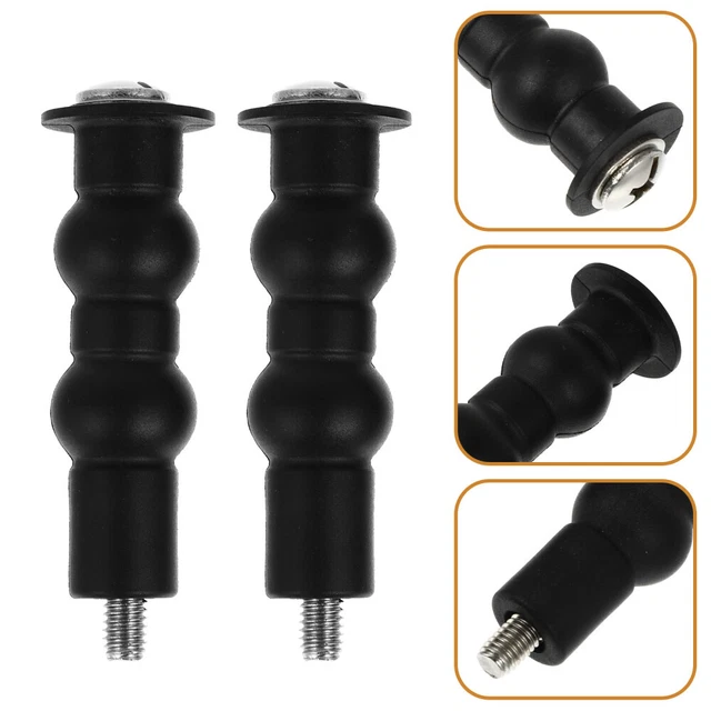 2 piezas tornillos de inodoro para sujetar el inodoro negro