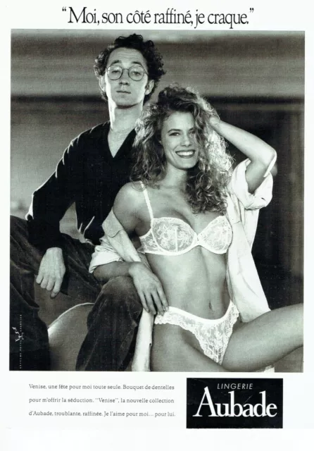 Publicité Advertising 039  1990  lingerie Aubade sous vetements Venise