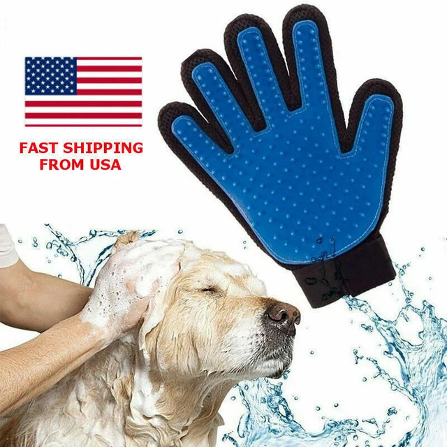 Deshedding Pet Dog Cat Grooming Glove Hair Fur  Removal Brush Massage Tool