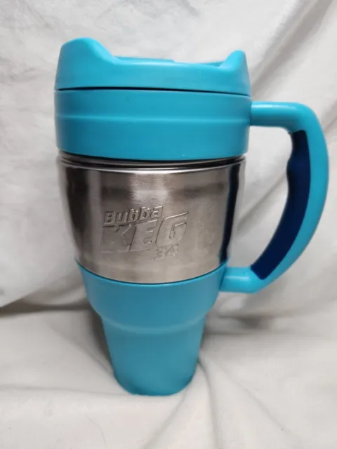 Bubba Keg Cup - 34 oz/ 1 L Stainless Steel Insulated Travel Mug - Blue Stainless