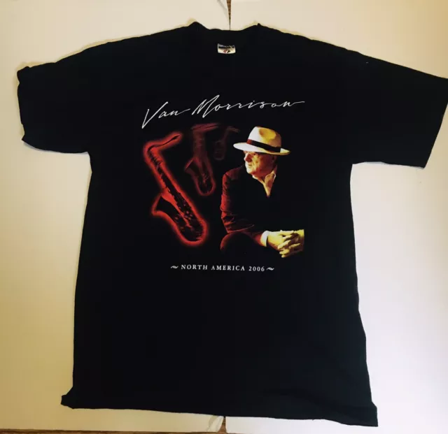 VAN MORRISON NORTH AMERICA 2006  concert T-Shirt Black Size Medium