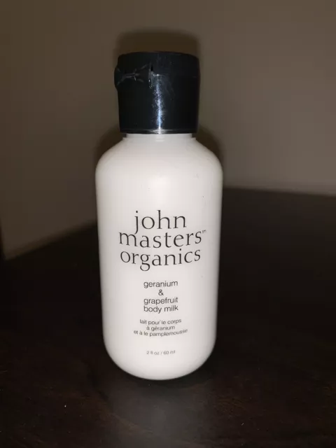 NUEVO John Masters Orgánicos Geranio y Toronja Leche Corporal, 2 fl oz