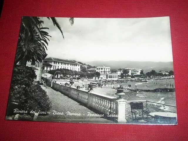 Cartolina Diano Marina - Pensione Teresa 1957.