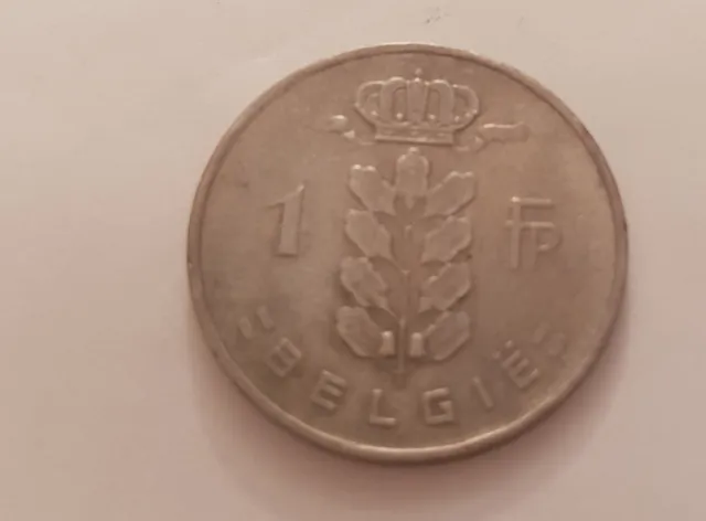 Pièce 1 franc belge 1953 type Ceres